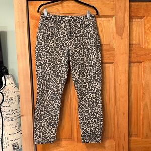 LOFT Gray Animal Print Pants